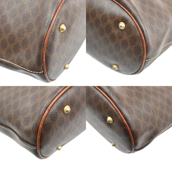 CELINE Logo Macadam Pattern Shoulder Tote Bag PVC Leather Brown GHW 33EE974 - Picture 7 of 16